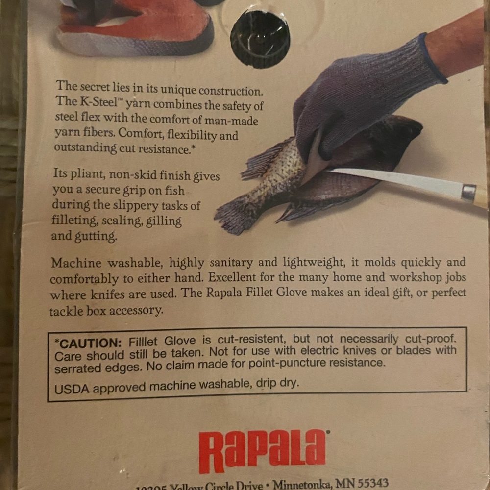 Rapala Fillet Glove - Gray. Size Medium. NWT. - Picture 5 of 5